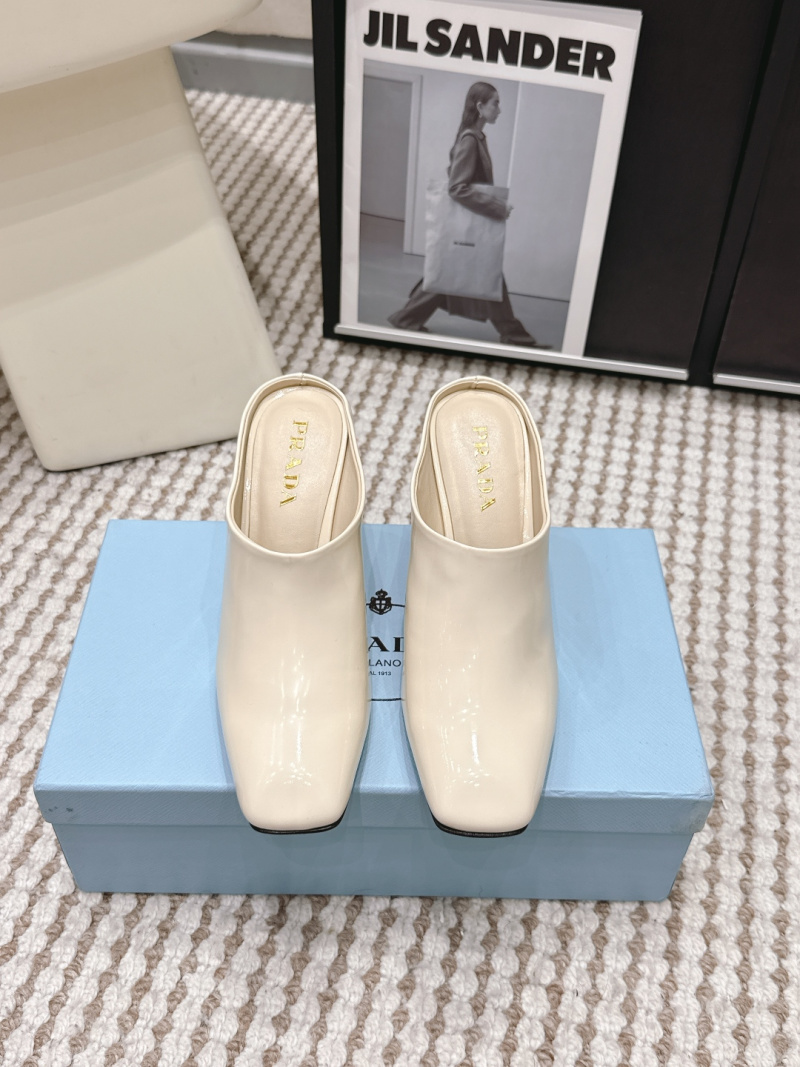 Женские мюли с грубым каблуком Prada