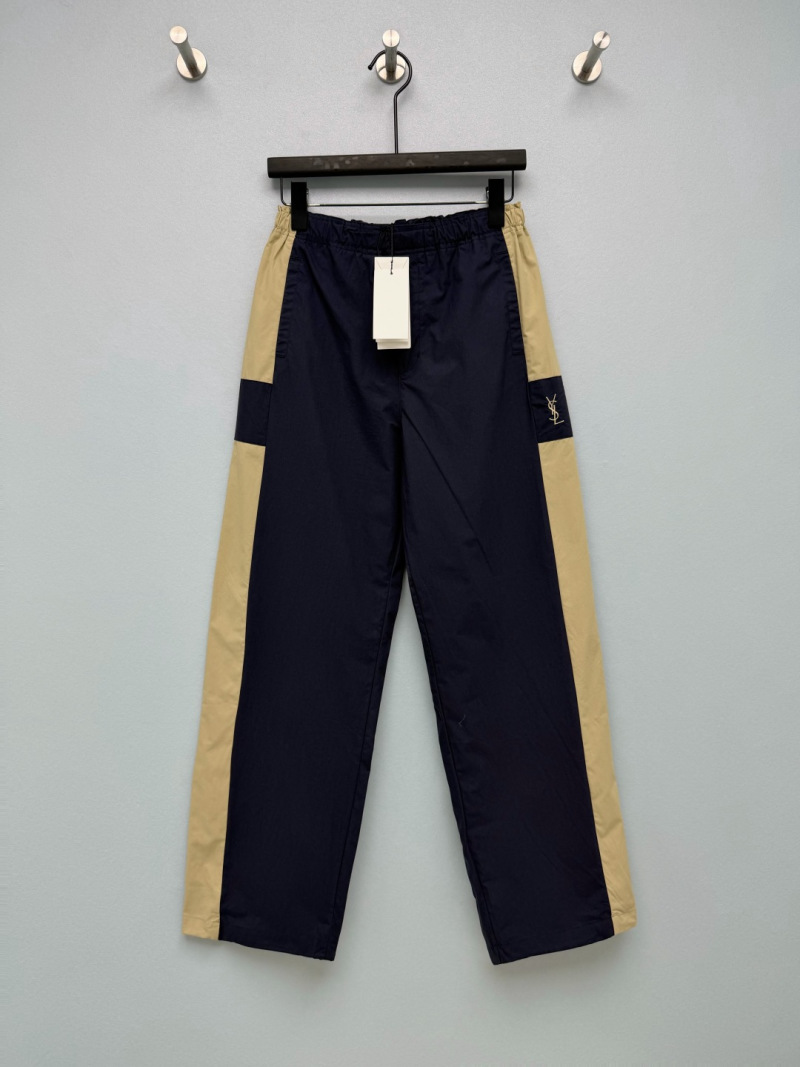 Брюки с контрастными вставками Saint Laurent