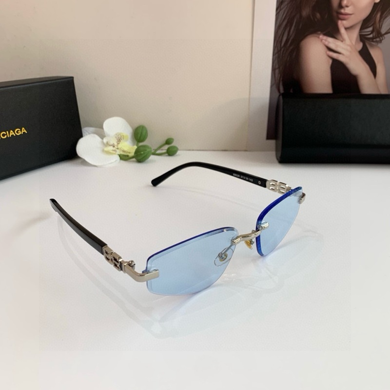 Солнцезащитные очки Balenciaga без оправы синий