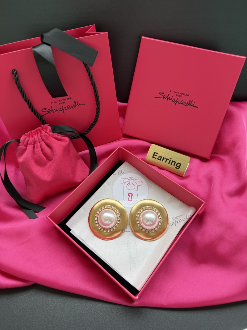 Серьги с жемчугом и кристаллами Schiaparelli