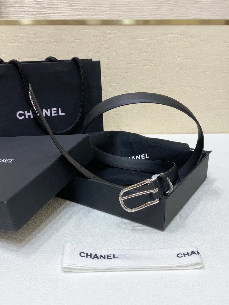 Ремень женский черный с металлом Chanel