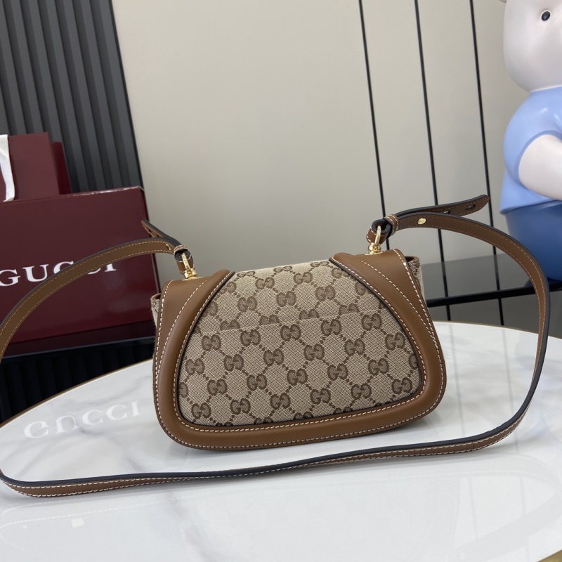Сумка Gucci GG Canvas с кожаной отделкой