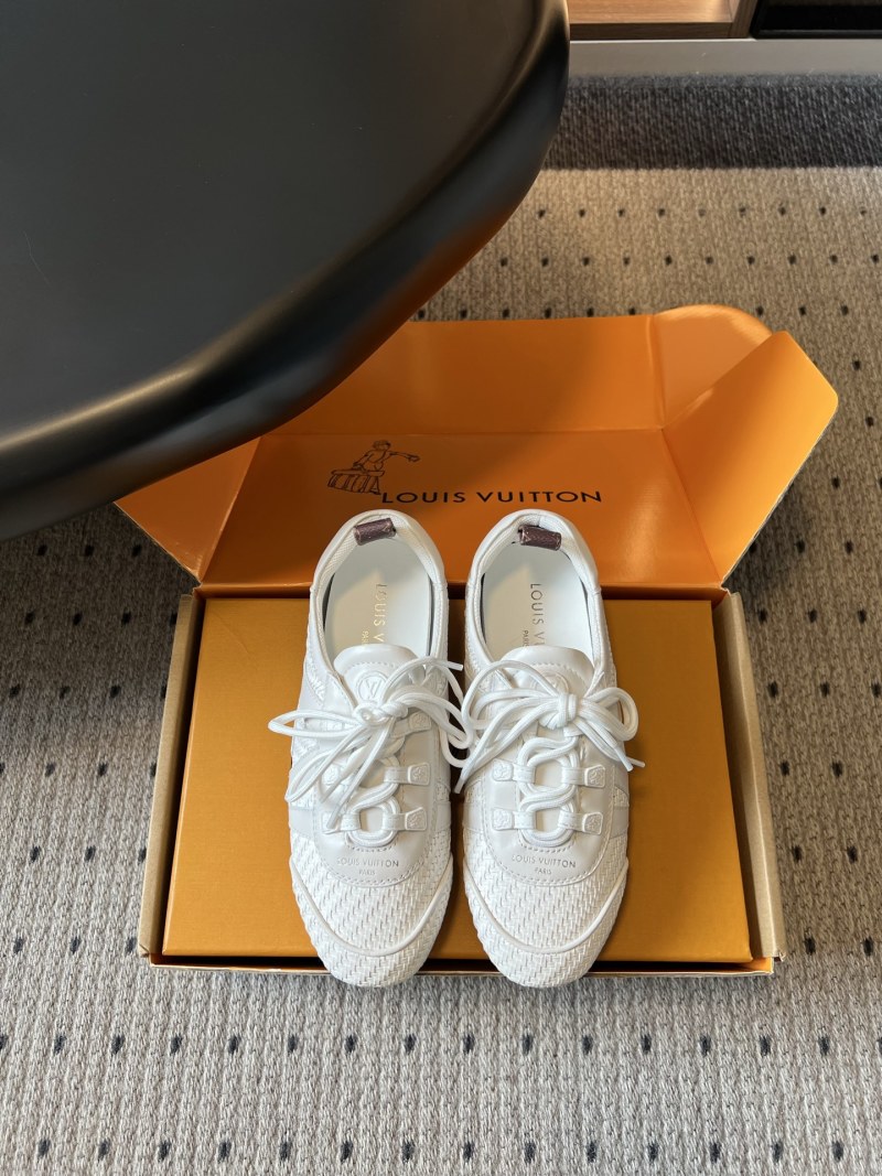 Женские низкие кроссовки Louis Vuitton из плетеной кожи, белый
