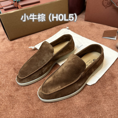 Loro Piana Мокасины Summer Walk коричневые