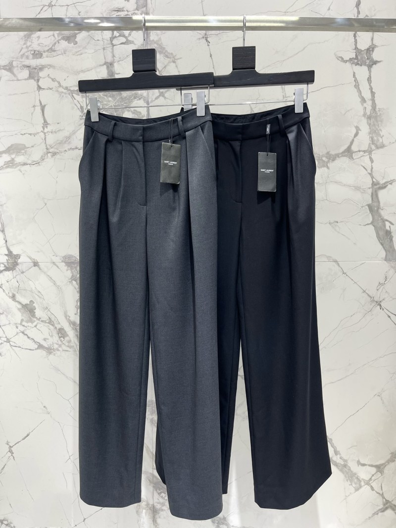 Женские шерстяные брюки Saint Laurent