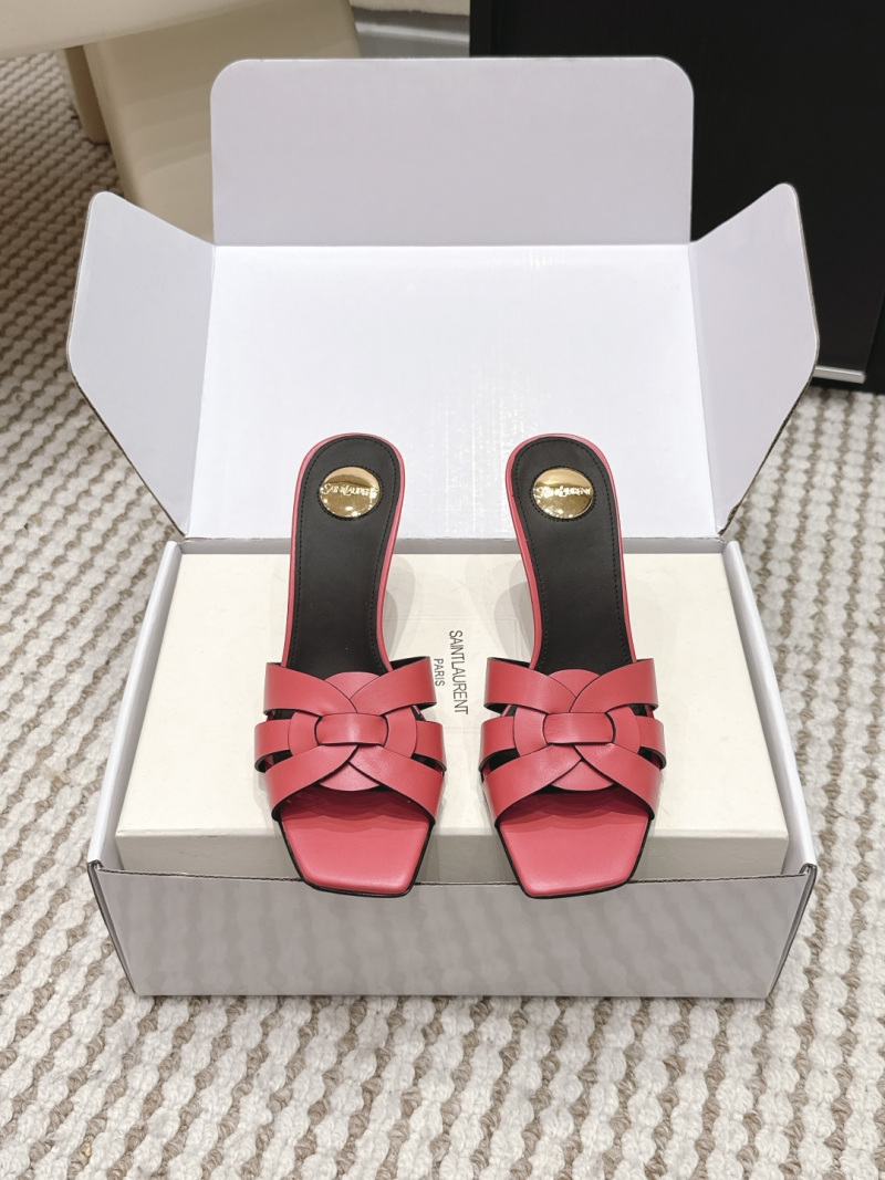 Женские туфли Melody Saint Laurent, розовые, кожаные