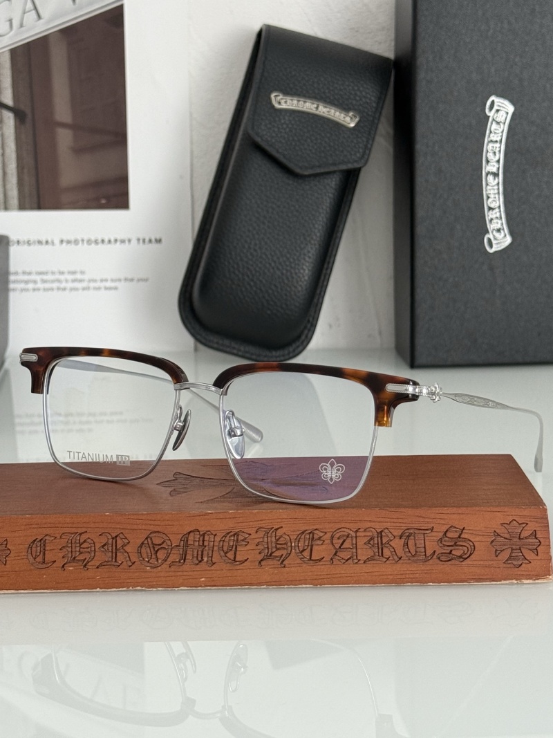 Очки Chrome Hearts титановые полублоковые CH8342