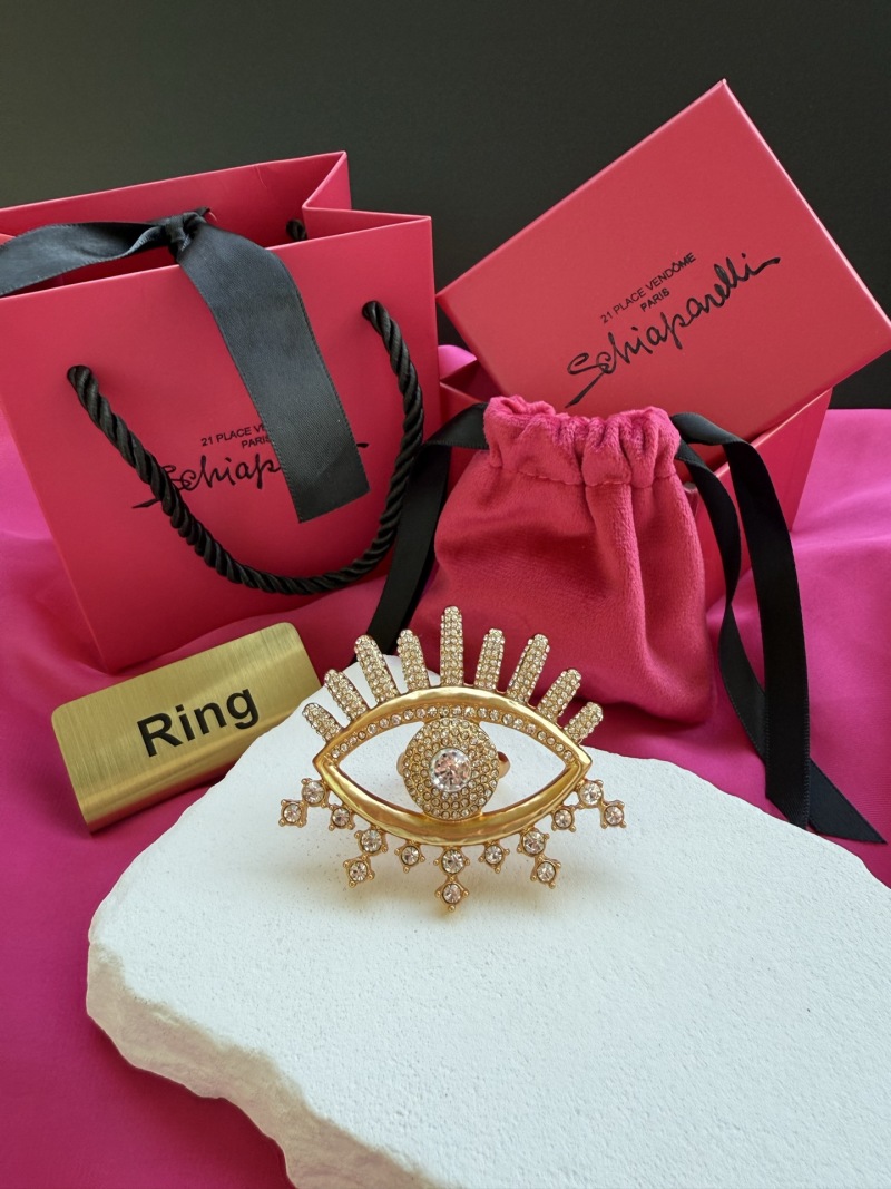 Брошь в виде глаза с кристаллами Schiaparelli