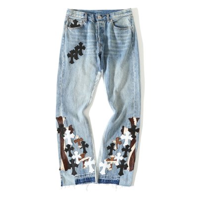 Мужские джинсы Chrome Hearts с крестами