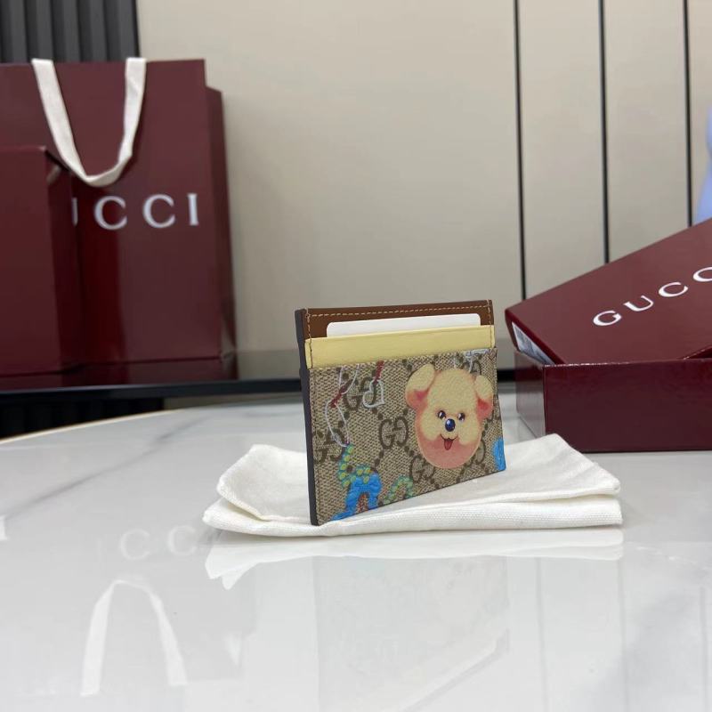 Картхолдер Gucci с принтом мультяшного медведя