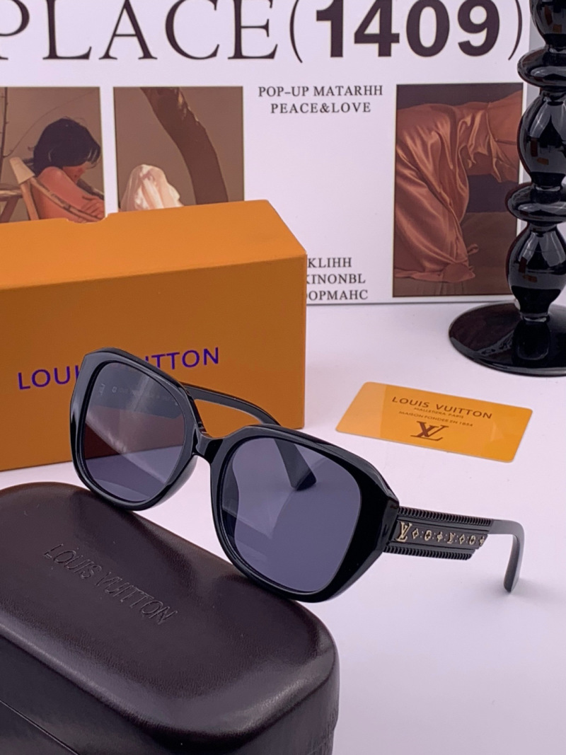 Солнцезащитные очки крупные черные Louis Vuitton