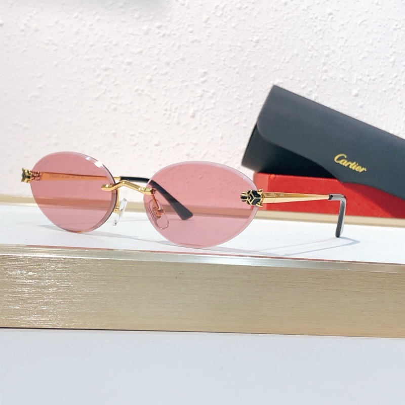 Солнцезащитные очки Cartier CT0561O с розовыми линзами
