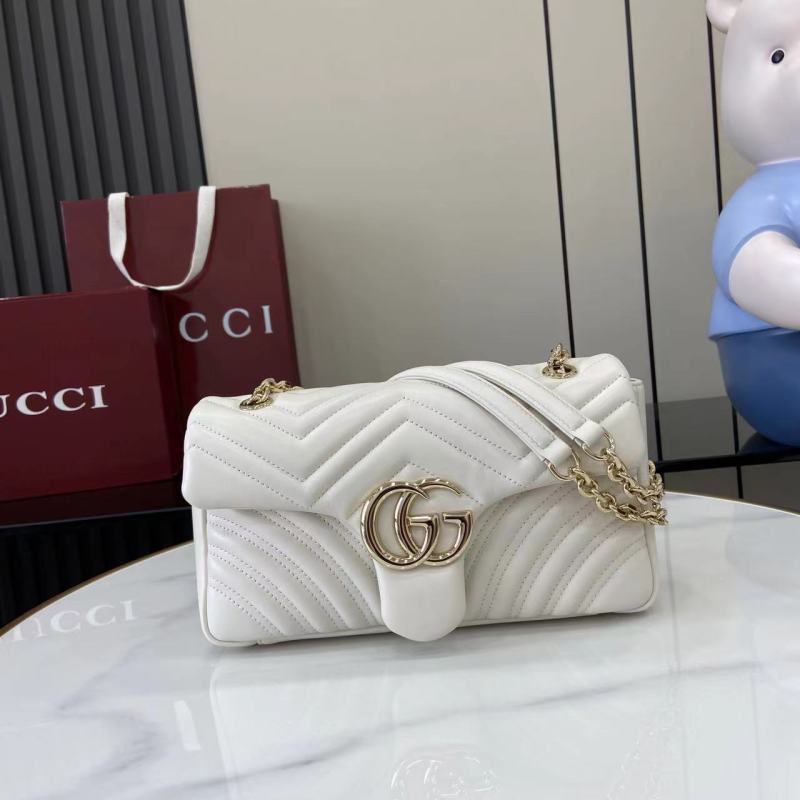 Сумка Gucci White GG Marmont