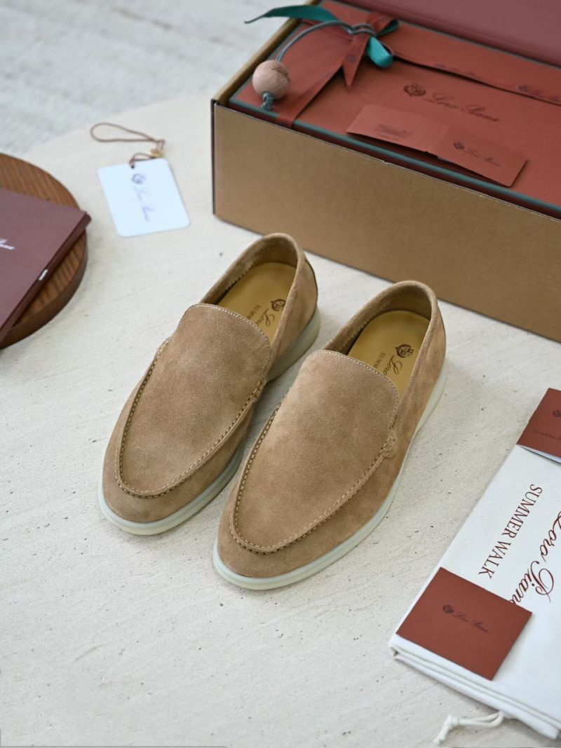 Слипоны Loro Piana Summer Walk замшевые бежевые