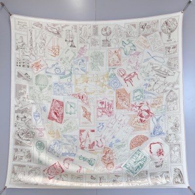 Платок Hermes Le Philatéliste du Faubourg