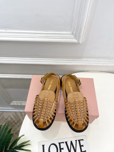 Женские плетеные босоножки Miu Miu