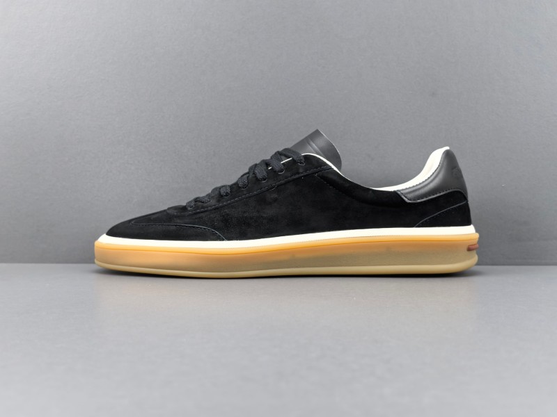 Loro Piana Tennis Walk черные замшевые кроссовки