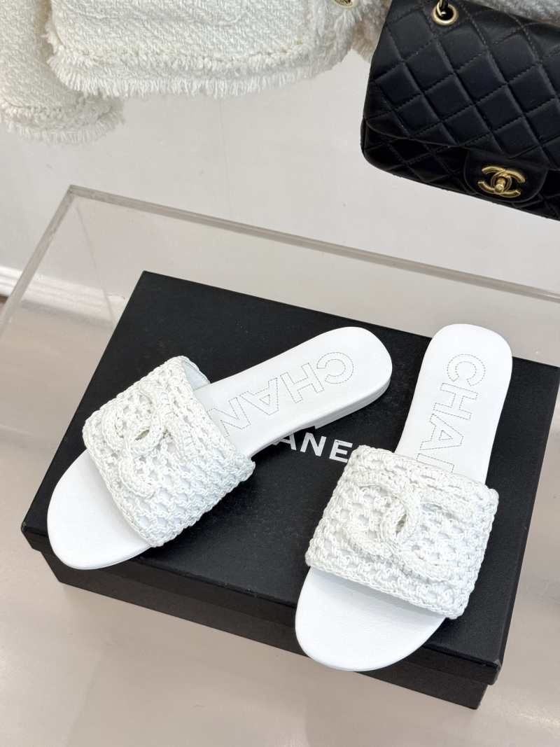 Женские сабо белые вязаные Chanel