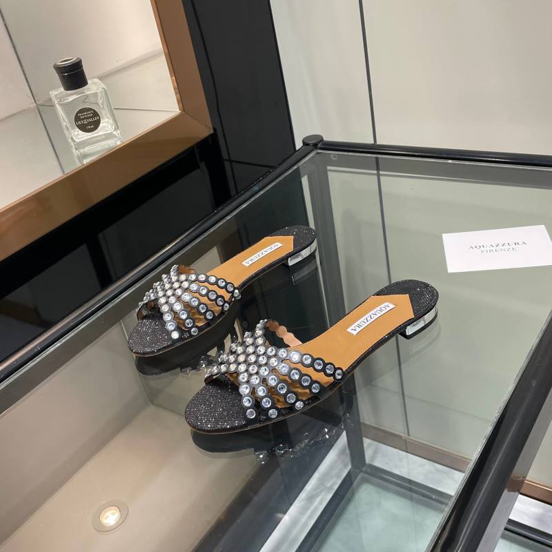 Сандалии Aquazzura с декором из страз