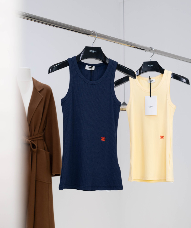 Женский хлопковый топ без рукавов Celine