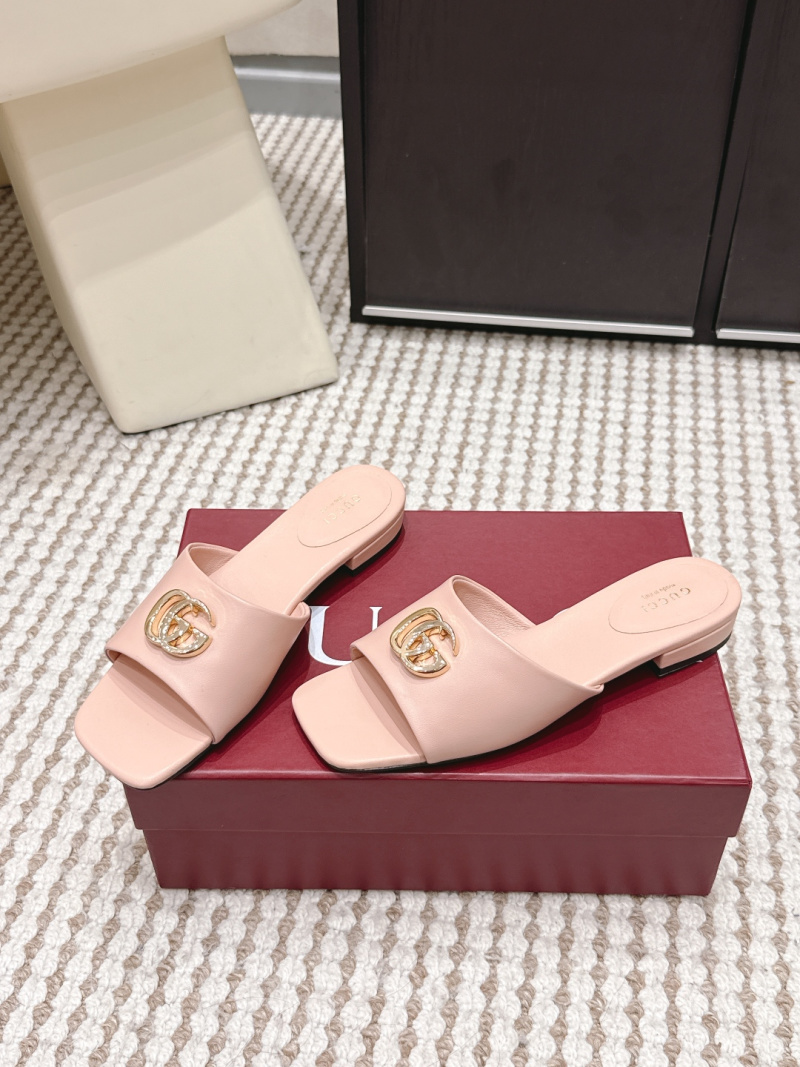 Женские туфли-шлепки Gucci с двойным логотипом G
