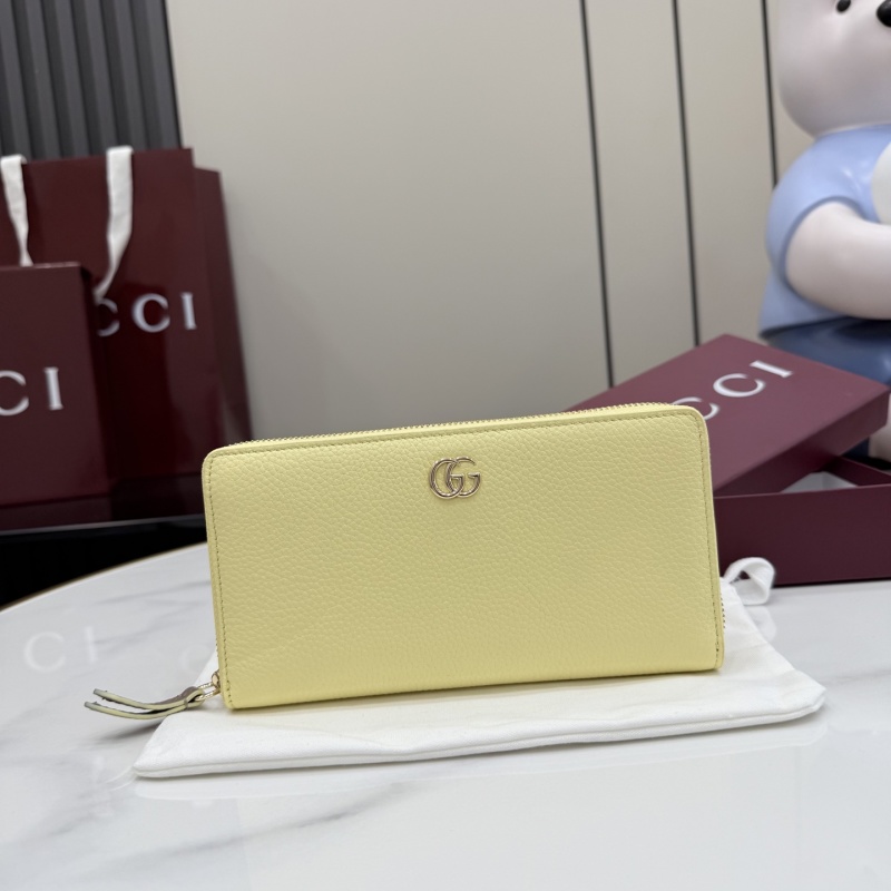 Портмоне Gucci желтое с логотипом GG