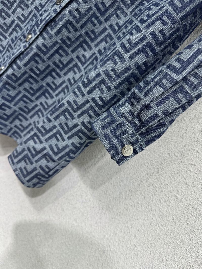 Повседневное платье-рубашка с принтом Fendi
