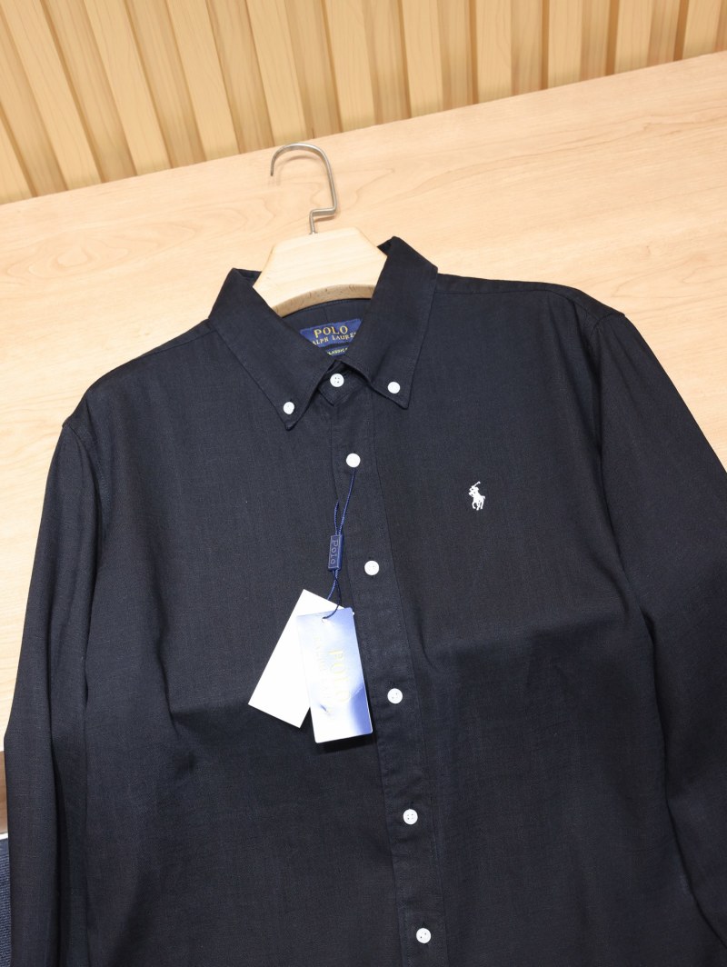 Мужская льняная рубашка с логотипом Ralph Lauren