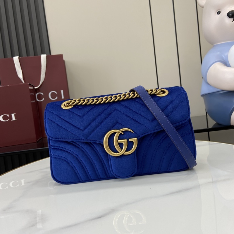 Сумка Gucci синяя с цепочкой