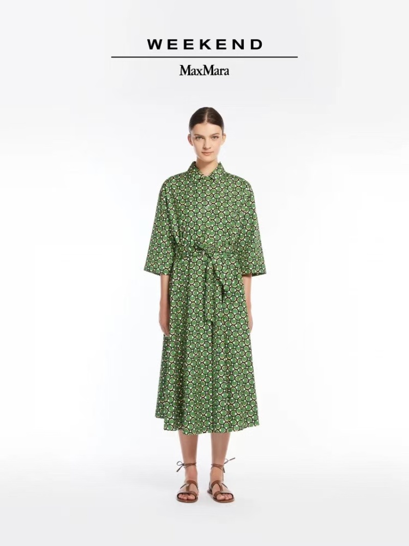 Платье-рубашка Weekend MaxMara с геометрическим принтом Без бренда
