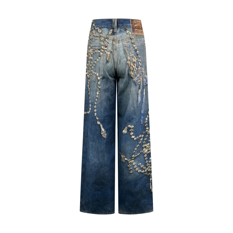 Джинсы Acne Studios с декоративными цепочками
