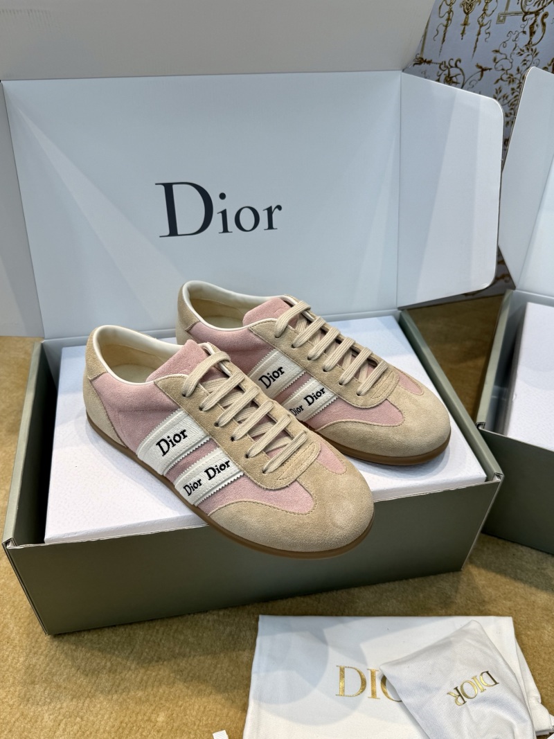 Ретро кроссовки из комбинированной замши Dior