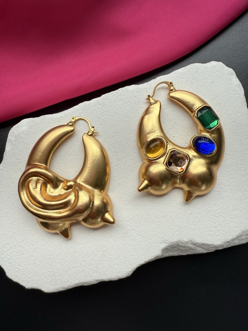 Серьги с разноцветными камнями Schiaparelli