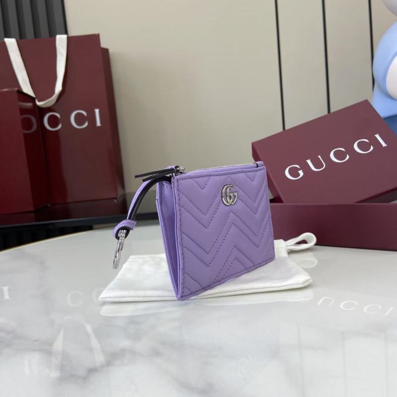 Портмоне Gucci фиолетовое с логотипом GG
