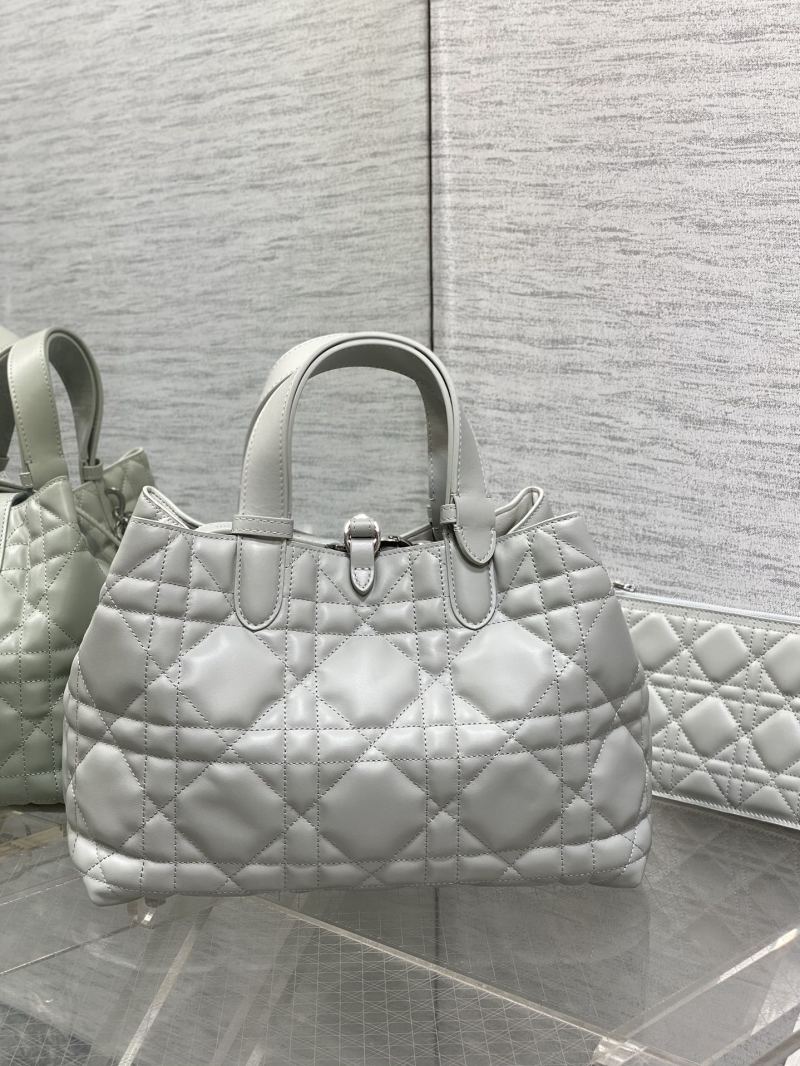 Сумка Dior серая с квилтингом