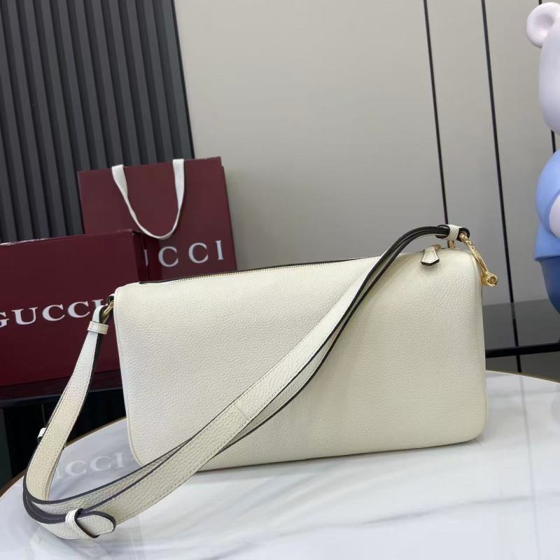 Белое портмоне Gucci с ремешком
