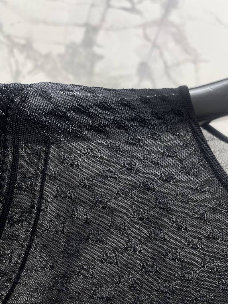 Блузка с длинным рукавом из сетчатой ткани Saint Laurent
