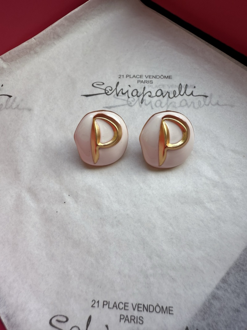 Серьги Schiaparelli с логотипом P