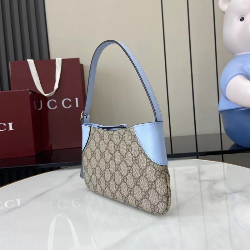 Сумка Gucci с монограммой и голубыми вставками