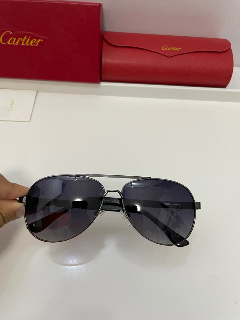 Солнцезащитные очки Cartier в стиле авиаторов унисекс