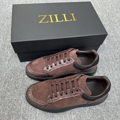 Мужские туфли Zilli из натуральной кожи