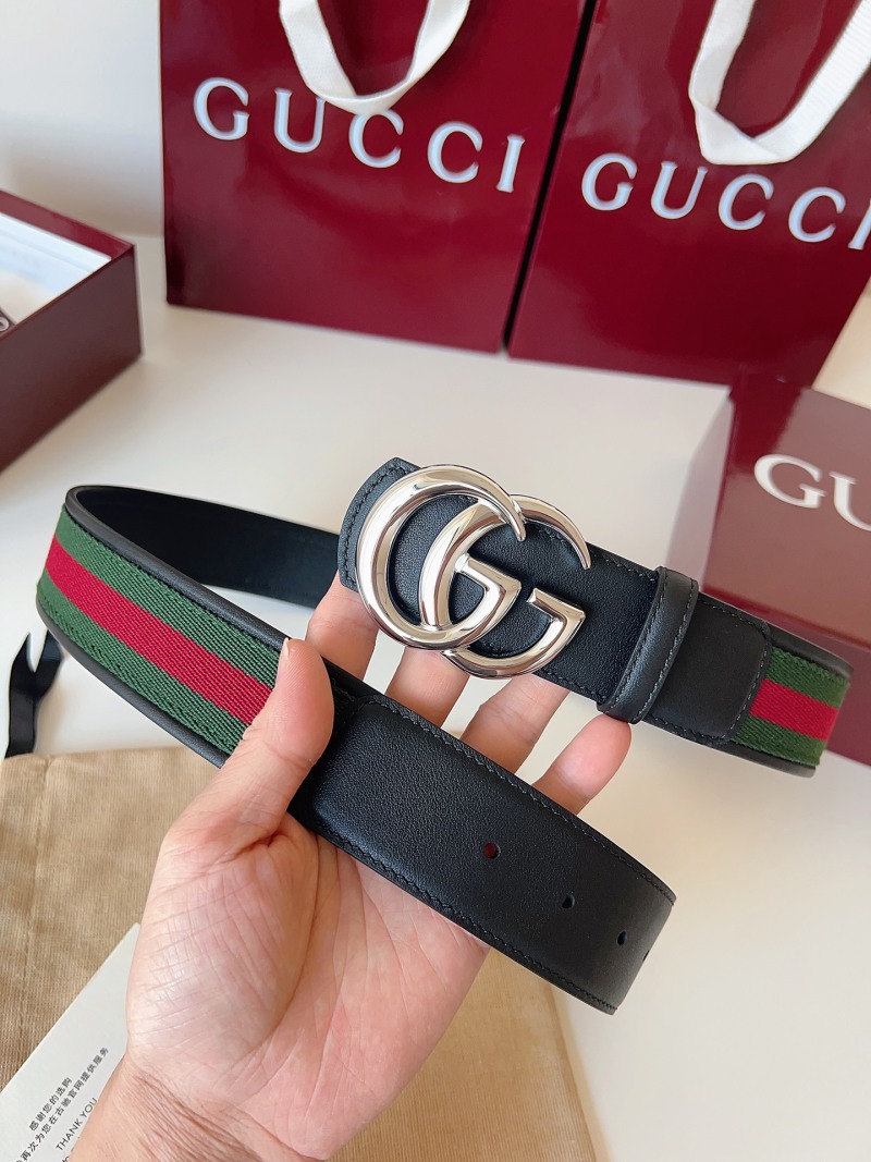 Мужской ремень Gucci двусторонний с пряжкой Double G