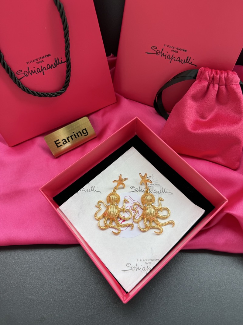 Серьги в виде осьминогов с звездочками Schiaparelli
