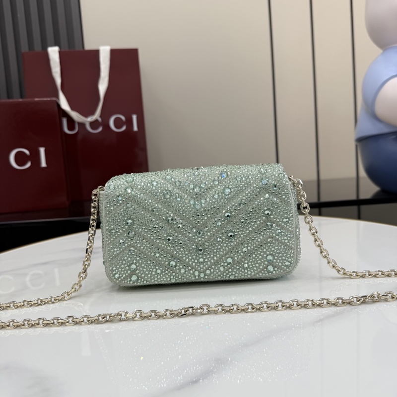 Сумка Gucci с кристаллами и цепочкой