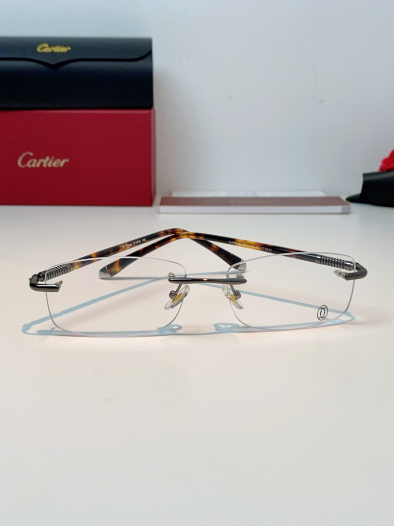 Бескаркасные очки прямоугольной формы стиль Cartier