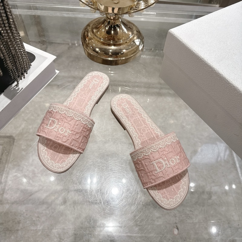 Женские розовые бальные сандалии с логотипом Dior