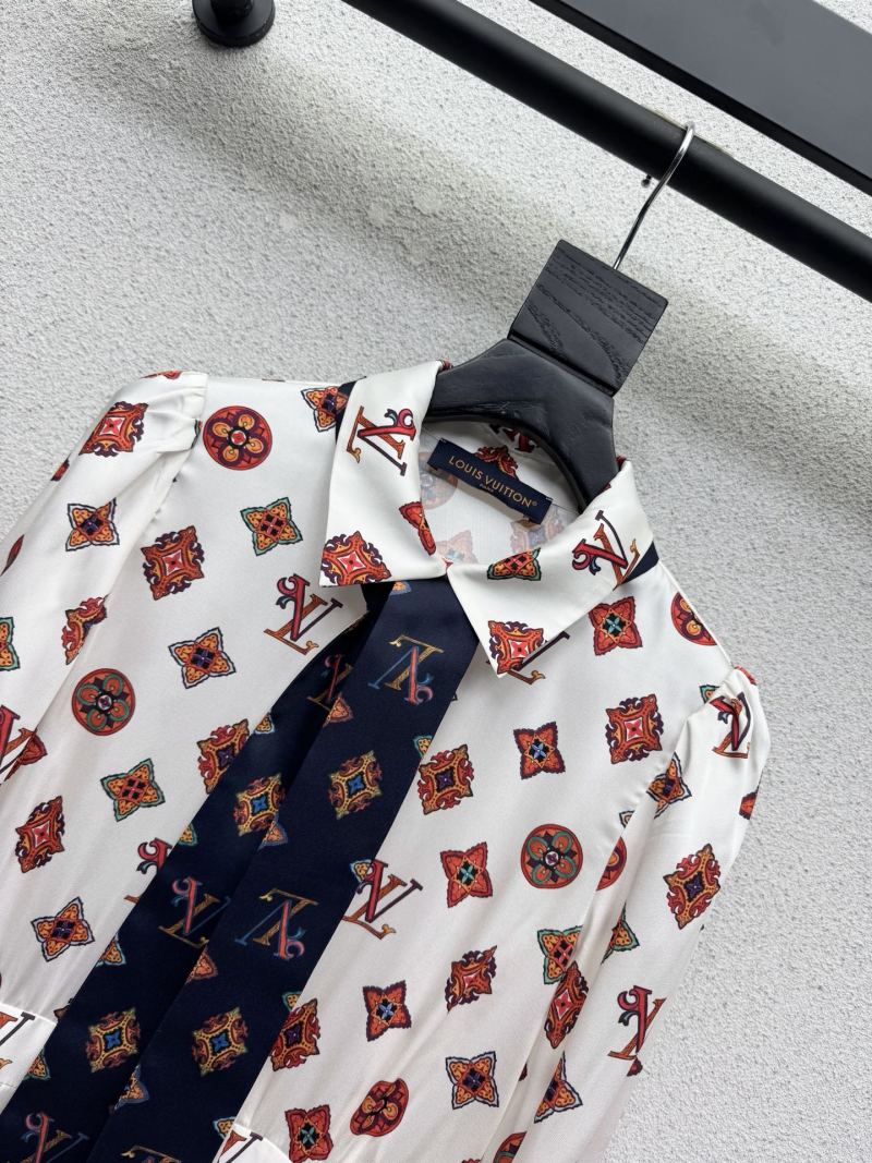 Повседневное платье с принтом Louis Vuitton