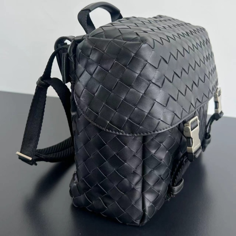 Портфель Bottega Veneta из плетеной кожи черный