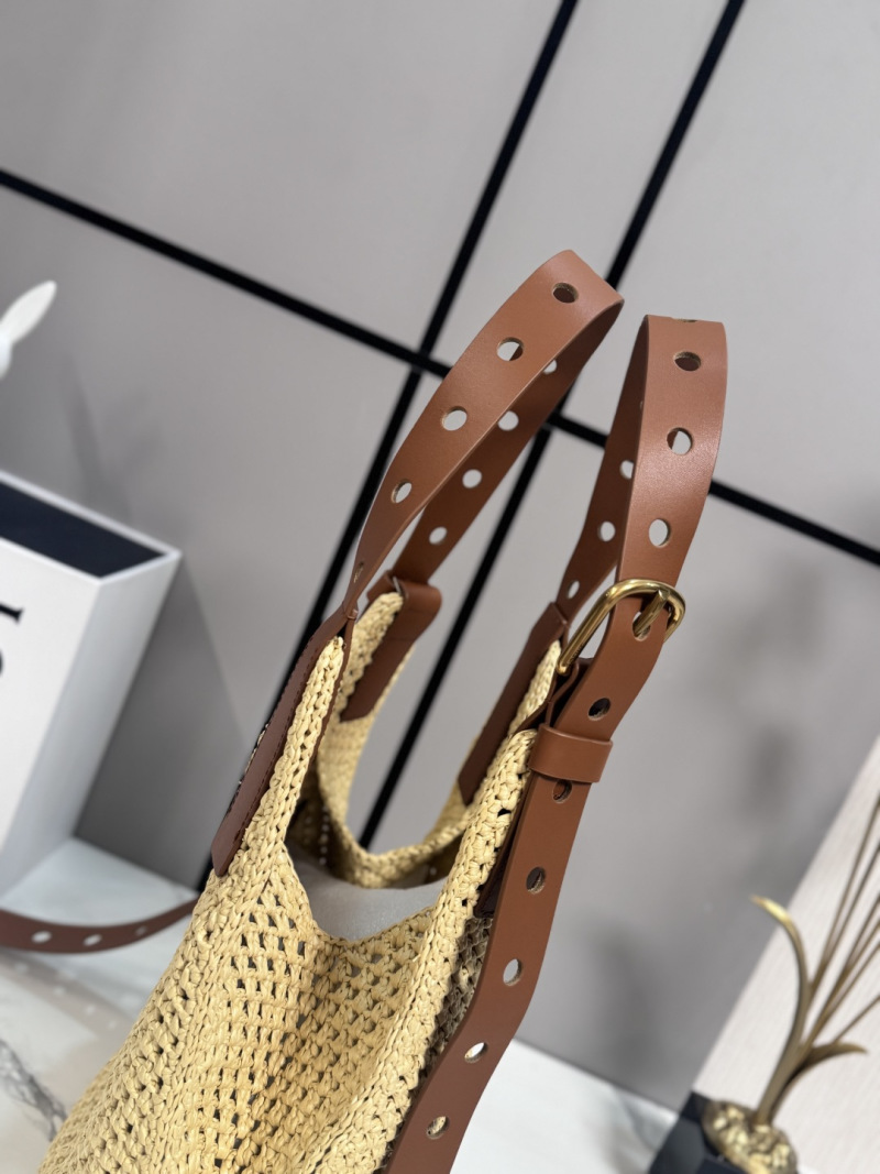 Сумка Loewe из ротанга с кожаной ручкой