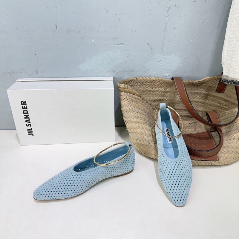 Женские туфли с металлическим кольцом Jil Sander
